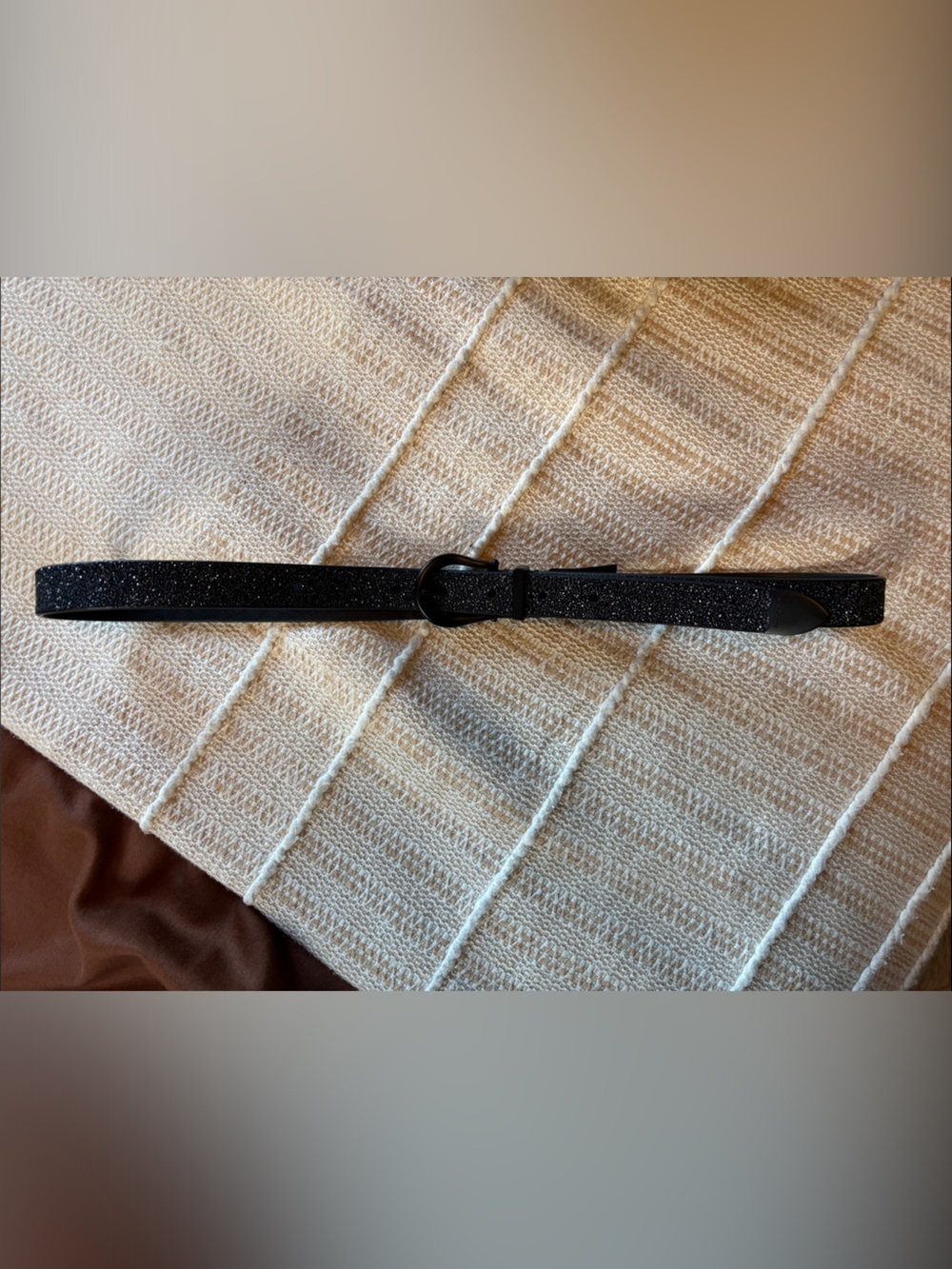 All Saints Sparkle Black Women’s Belt Size Medium